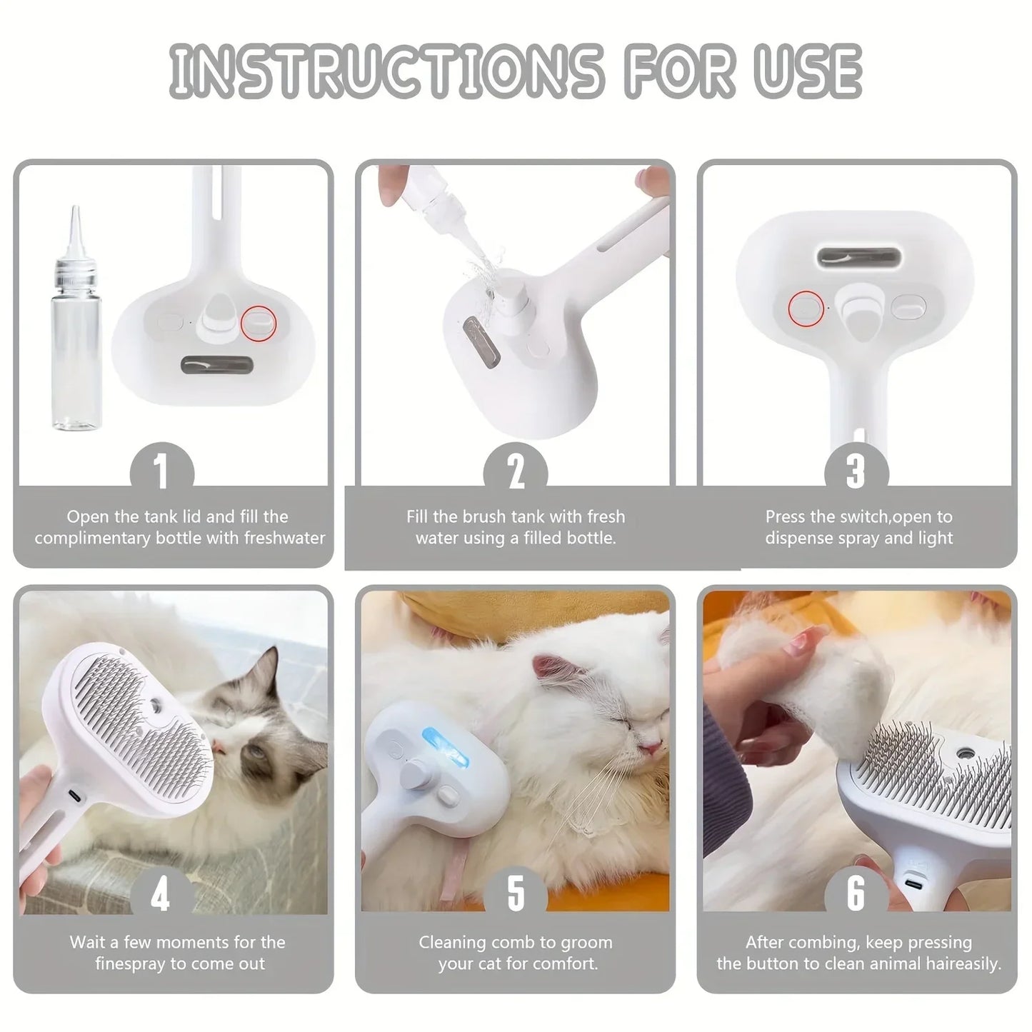Gentle Groom™ Pet Spray Comb